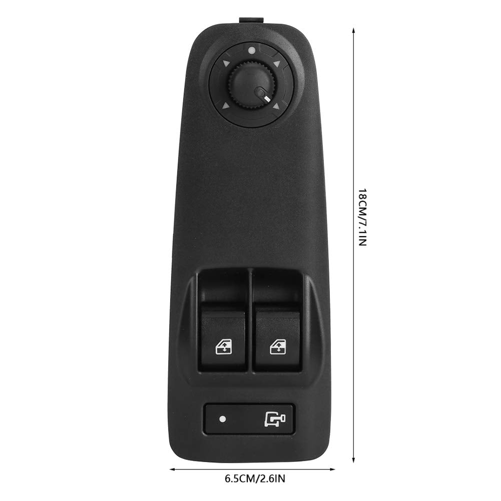 Window Switch, Electric Power Master Window Control Switch 735487419/6490.X9 for Citroen for Peugeot for Fiat for Vauxhall